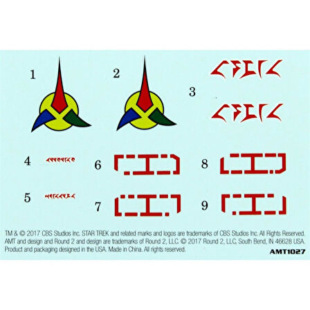 AMT 1027 1/1400 Ölçek, Star Trek:The Next Generation Vor'cha-Class Klingon Battle Cruiser Uzay Aracı, Plastik Model kiti