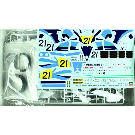 Hasegawa 21708 1/12 Ölçek, Yamaha YZR500 1989 (Limited Edition) Motosiklet Plastik Model Kiti