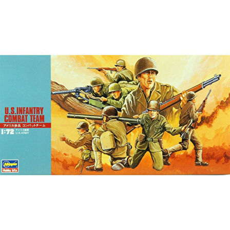 Hasegawa MT29 31129 1/72 Ölçek, ABD Piyadesi Muharebe Timi Figürleri, Plastik Model Kiti