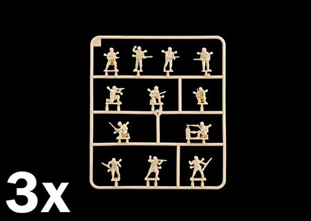 Italeri 6133S 1/72 Ölçek, WWII ABD Kış Üniformalı Piyade Askerleri, Plastik Model kiti