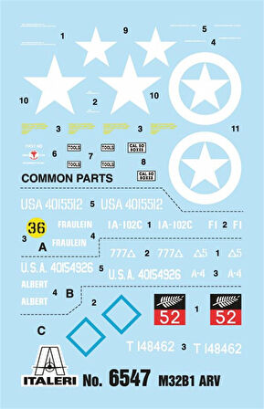 Italeri 6547S 1/35 Ölçek, M32B1 Zırhlı Kurtarma Aracı, Plastik Model kiti