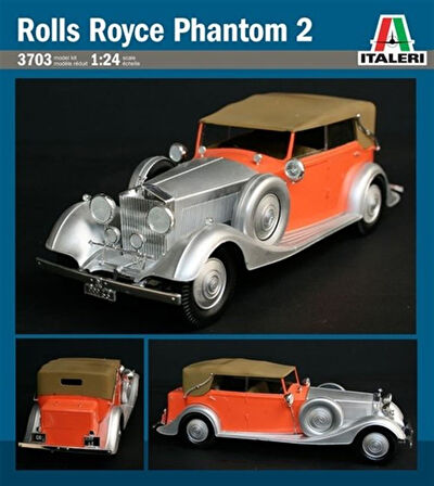Italeri 3703S 1/24 Ölçek, Rolls Royce Phantom II Klasik Araba, Plastik Model kiti