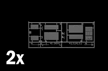 Italeri 6450S 1/35 Ölçek, Sd. Anhanger-51 Cephane Römorku 2 adet, Plastik Model kiti