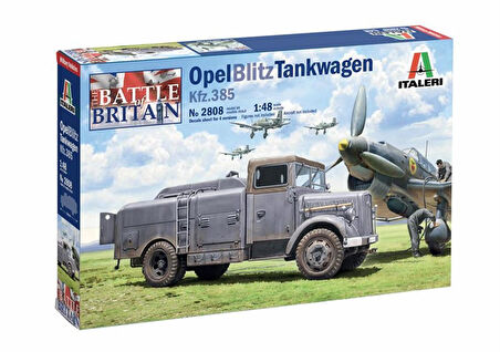Italeri 2808S 1/48 Ölçek, Opel Blitz Tankwagen Kfz. 385 Askeri Tanker, Plastik Model kiti
