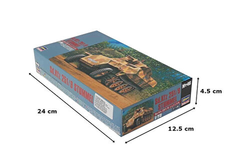 Hasegawa MT46 31146 1/72 Ölçek, Sd.Kfz 251/9 (Stummel) Yarı Paletli Personel Taşıyıcı Plastik Model Kiti