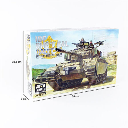 AFV Club AF35277 1/35 Ölçek, IDF Sho't Kal Dalet (w/ Battery Ram) Tankı, Plastik Model kiti
