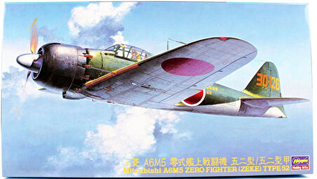 Hasegawa JT70 9070 1/48 Ölçek, MitsubishiI A6M5 Zero Fighter Type 52 (Zuhio), Yeni Kalıp, Savaş Uçağı Plastik Model Kiti