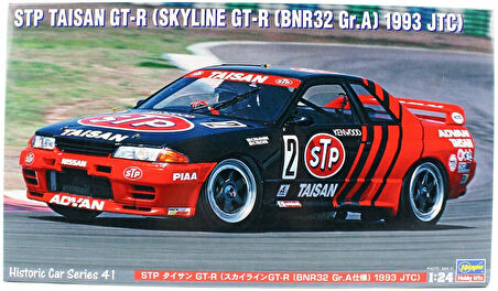 Hasegawa HC41 21141 1/24 Ölçek, STP Taisan GT-R (Skyline GT-R [BNR32 Gr.A] 1993 JTC), Yarış Aracı Plastik Model Kiti