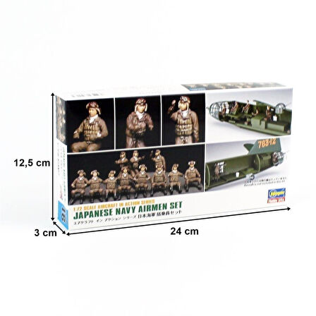 Hasegawa X72-16 35116 1/72 Ölçek, Japon Donanması Havacı Figürleri,  Plastik Figür Kiti