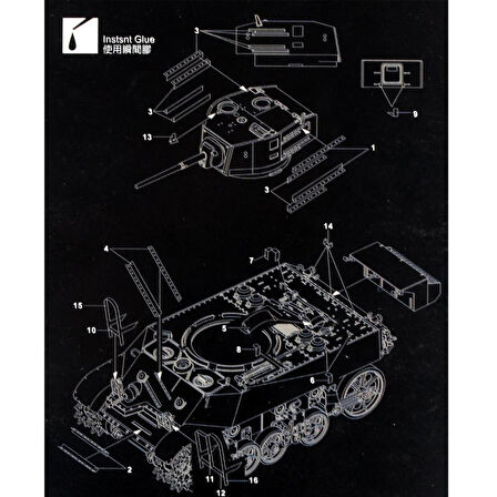 AFV Club AG35010 1/35 Ölçek, M3A3 STUART Hafif Tankı Photo Etched Detay Seti