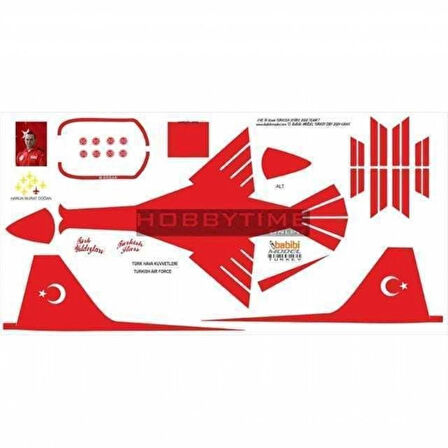 Babibi DBT01045 1/48 Ölçek, NF-5A, Türk Yıldızları 2008-7, Dekal Çıkartma