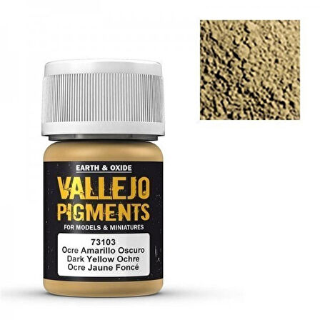 Vallejo 73103 35 ml. Dark Yellow Ochre, Model Boyası Pigmenti