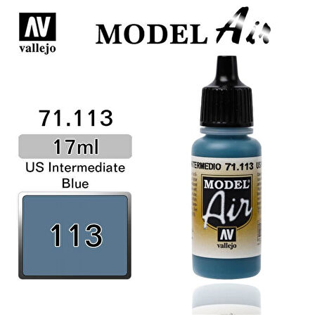 Vallejo 71113 18 ml. IDF Blue, Model Air Serisi Model Boyası