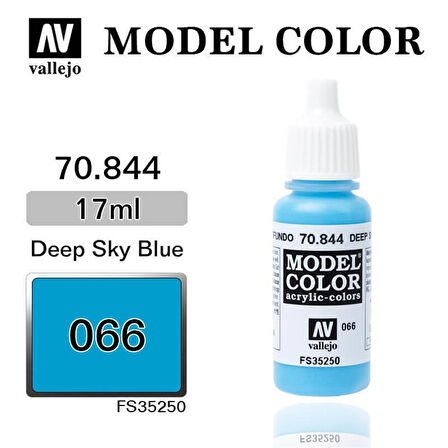 Vallejo 70844 18 ml. (66) Deep Sky Blue-Matt, Model Color Serisi Model Boyası