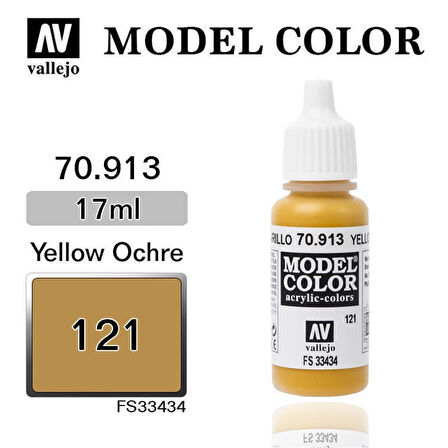 Vallejo 70913 18 ml. (121) Yellow Ochre-Matt, Model Color Serisi Model Boyası