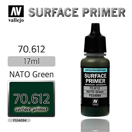 Vallejo 70612 18 ml. NATO Green, Astar Model Boyası