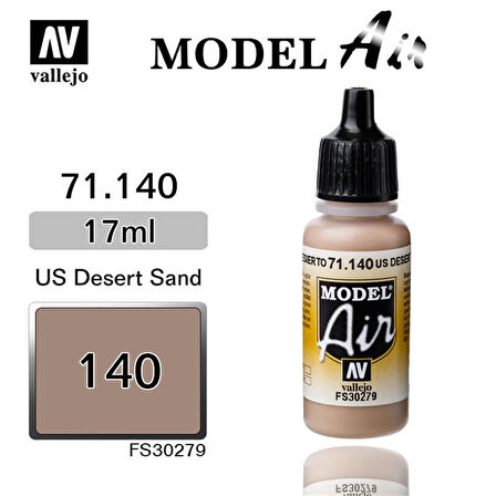 Vallejo 71140 18 ml. US Desert Sand, Model Air Serisi Model Boyası