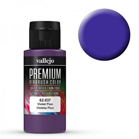 Vallejo 62037 60 ml. Violet Fluorescent, Premium RC Color Serisi Model Boyası