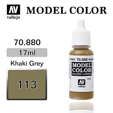 Vallejo 70880 18 ml. (113) Khaki Grey-Matt, Model Color Serisi Model Boyası