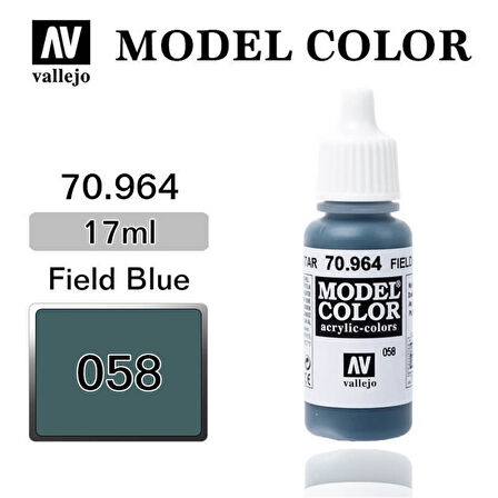 Vallejo 70964 18 ml. (58) Field Blue-Matt, Model Color Serisi Model Boyası