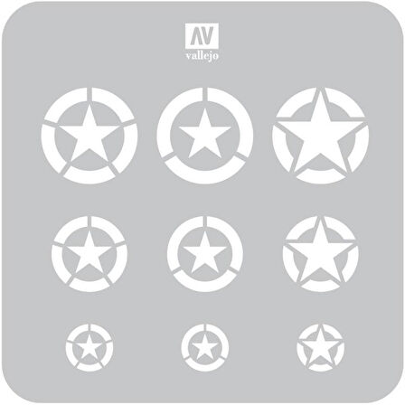 Vallejo ST-AIR004 1/72-1/48-1/32 USAF Şemaları Esnek Boya Şablonu