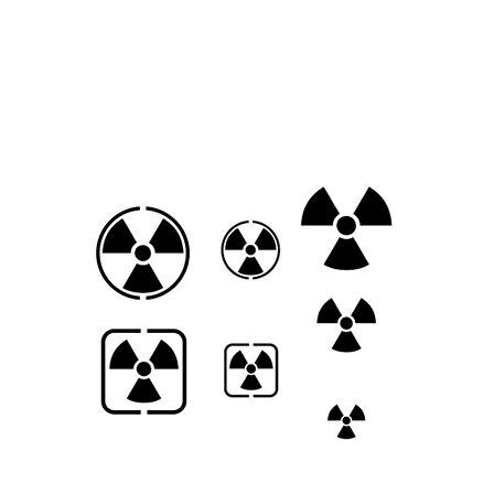 Vallejo ST-SF005 1/72-1/48-1/32-1/35 Radyasyon Uyarı Şemaları Esnek Boya Şablonu