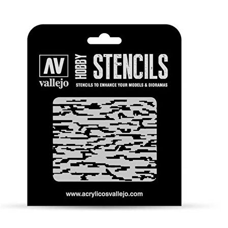 Vallejo ST-CAM004 1/32-1/35 Pikselli Modern Kamuflaj Şemalı Esnek Boya Şablonu