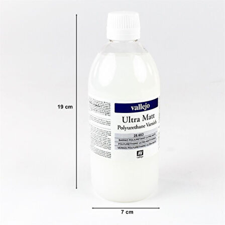 Vallejo 28653 500 ml. Poliürethan Ultra Mat Vernik, Model Boyası