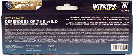 Vallejo 80255 8X8 ml. Defenders of the Wild, Wizkits Serisi Model Boyası Seti