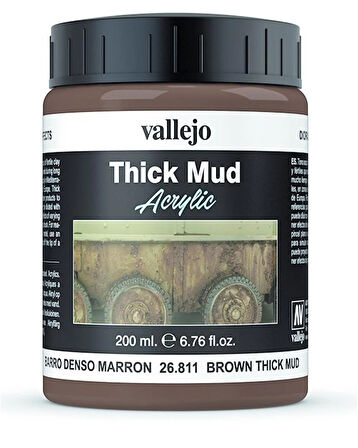 Vallejo 26811 200 ml. Brown Splash, Çamur Dokusu