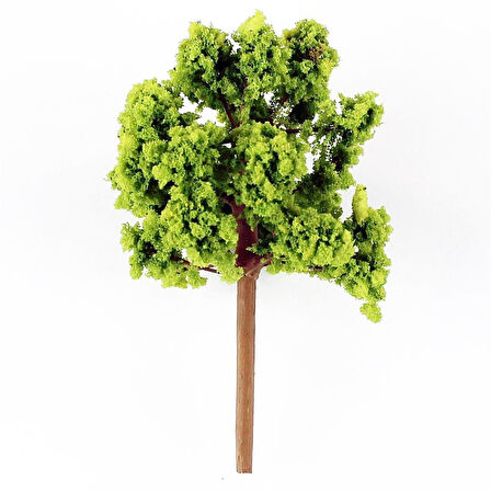 Hobbytime 7 Cm. Yuvarlak Formlu Bahar Yeşili Ağacı Modeli, 3 Adet