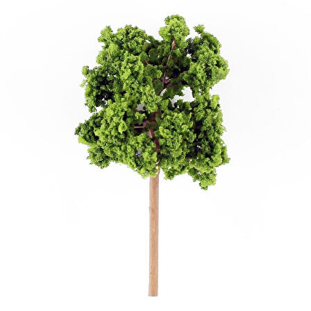 Hobbytime 7 Cm. Yuvarlak Formlu Yaz Yeşili Ağacı Modeli, 3 Adet