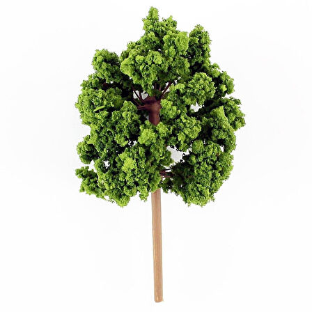 Hobbytime 9 Cm. Yuvarlak Formlu Yaz Yeşili Ağacı Modeli, 2 Adet