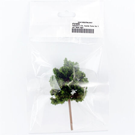 Hobbytime 9 Cm. Yuvarlak Formlu Yaz Yeşili Ağacı Modeli, 2 Adet