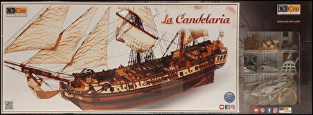 Occre 13000 1/85 Ölçek, La Candelaria, 70 cm. Yelkenli Akdeniz Bomba Gemisi, Ahşap Model Kiti