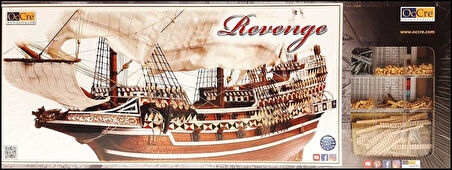 Occre 13004 1/85 Ölçek, HMS Revenge, 70 cm Yelkenli İngiliz Kalyonu, Ahşap Model Kiti