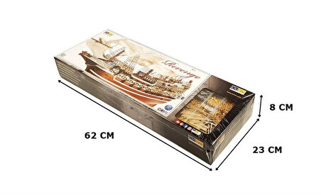 Occre 13004 1/85 Ölçek, HMS Revenge, 70 cm Yelkenli İngiliz Kalyonu, Ahşap Model Kiti