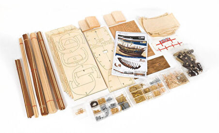 Occre 14006 1/45 Ölçek, Bounty, 92 cm. Yelkenli İngiliz Kargo Gemisi, Ahşap Model Kiti