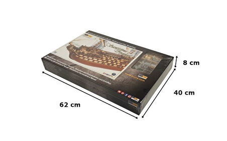 Occre 15800 1/90 Ölçek, Santisima Trinidad, 106 cm. Yelkenli İspanyol Savaş Gemisi, Ahşap Model Kiti