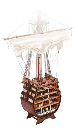 Occre 16800 1/90 Ölçek, Santisima Trinidad, 42 cm. Enine Gemi Gövdesi Kesiti, Ahşap Model Kiti