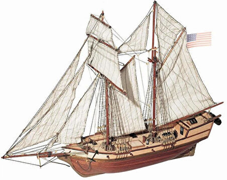Occre 12500 1/100 Ölçek, Albatros, 57 cm. Yelkenli Sahil Muhafaza Gemisi, Ahşap Model Kiti