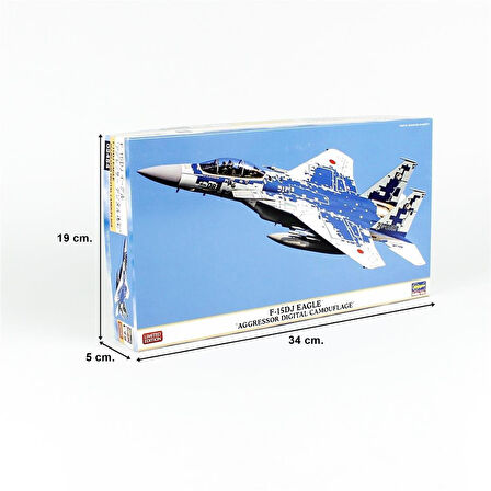 Hasegawa 2454 1/72 Ölçek, F-15DJ Eagle (Aggressor Digital Camouflage), (Limited Edition), Savaş Uçağı Plastik Model Kiti