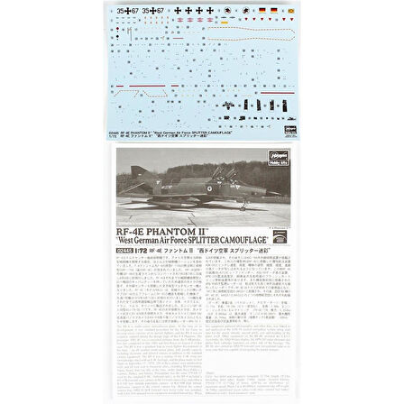 Hasegawa 2445 1/72 Ölçek, RF-4E Phantom II (West German Air Force Splıtter Camouflage), (Limited Edition),  Savaş Uçağı Plastik