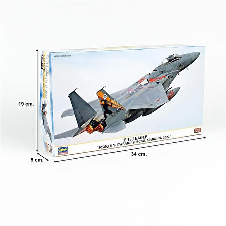 Hasegawa 2442 1/72 Ölçek, F-15J Eagle (305sq Nyutabaru Special Marking 2022),(Limited Edition),  Savaş Uçağı Plastik Model Kiti