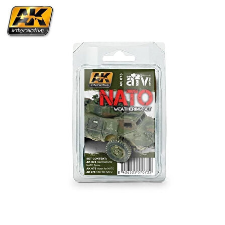 AK 072 3x35 ml. NATO Araçları Eskitme, Enamel Model Boyası Seti