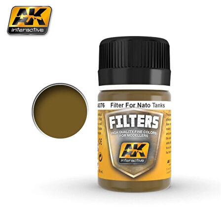 AK 076 35 ml. NATO Araçları Koyu Kahve Efekti, Filters Serisi Enamel Model Boyası