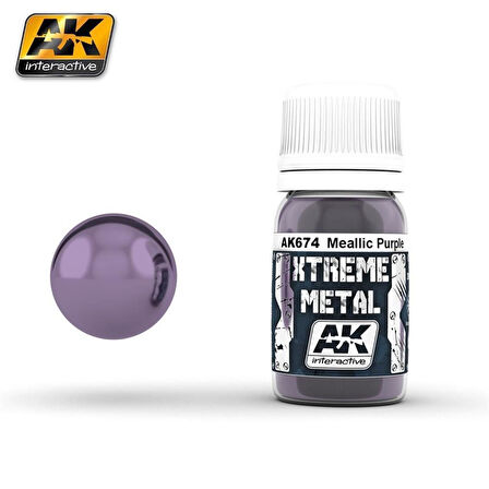 AK 674 30 ml. Metalik Mor Rengi, Xtreme Metal Serisi Model Boyası