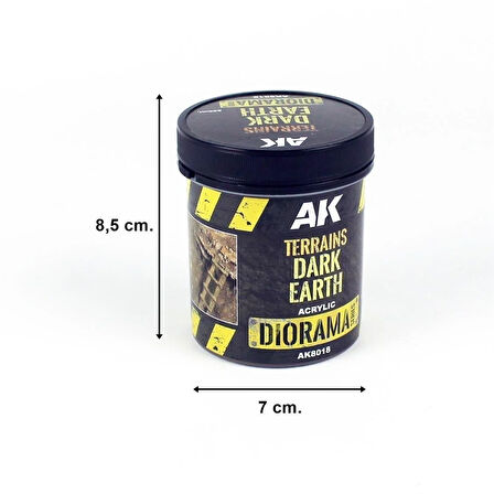 AK 8018 250 ml. Yoğun Toprak, Akrilik, Diorama Serisi Zemin Dokusu