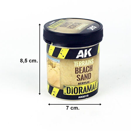 AK 8019 250 ml. Plaj Kumu, Akrilik, Diorama Serisi Zemin Dokusu