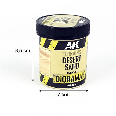 AK 8020 250 ml. Çöl Kumu, Akrilik, Diorama Serisi Zemin Dokusu